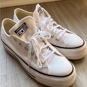 Converse White Canvas Sneakers